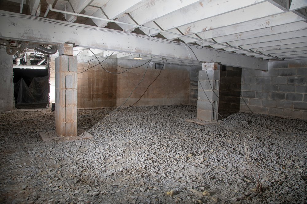 drying crawl space after leak