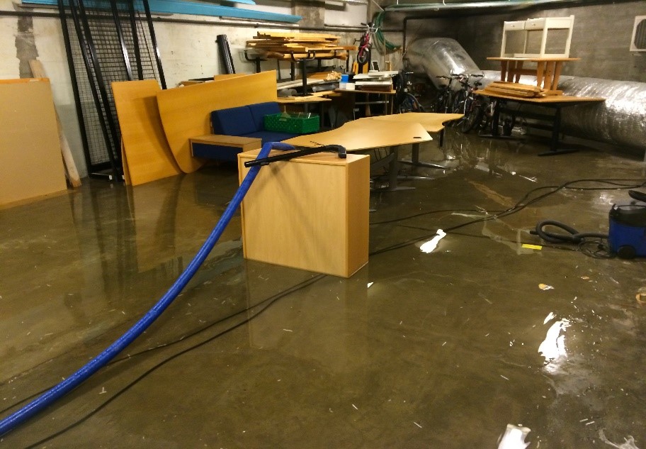water damage in basement