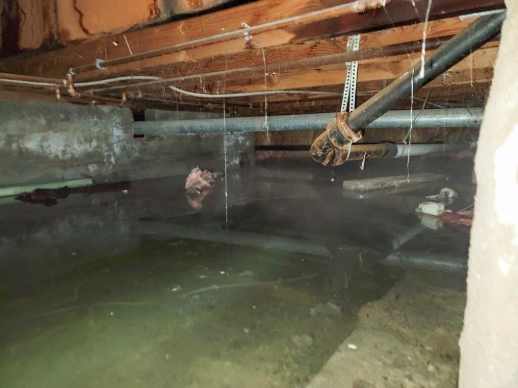 A Flooded Crawl Space | Water in Crawl Space